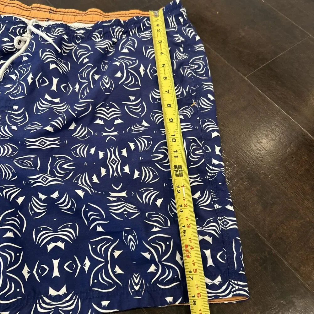 REYN SPOONER Swim Trunks Lined Mens XXL Aloha Blue Orange Shorts 7